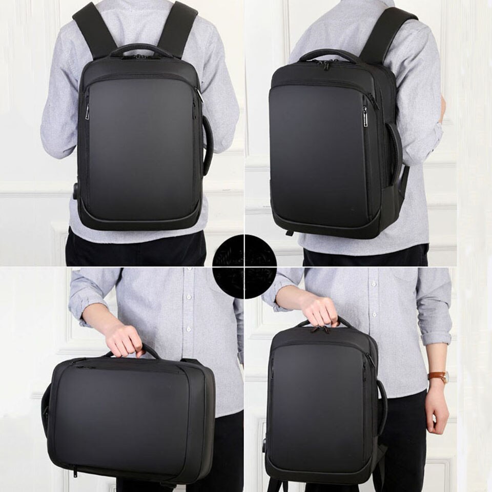 15,6 zoll Laptop Rucksack Herren Geschäft Notizbuch Mochila Wasserdicht Zurück Pack USB Ladung Tasche Reise Bagpack Männlichen Rucksack