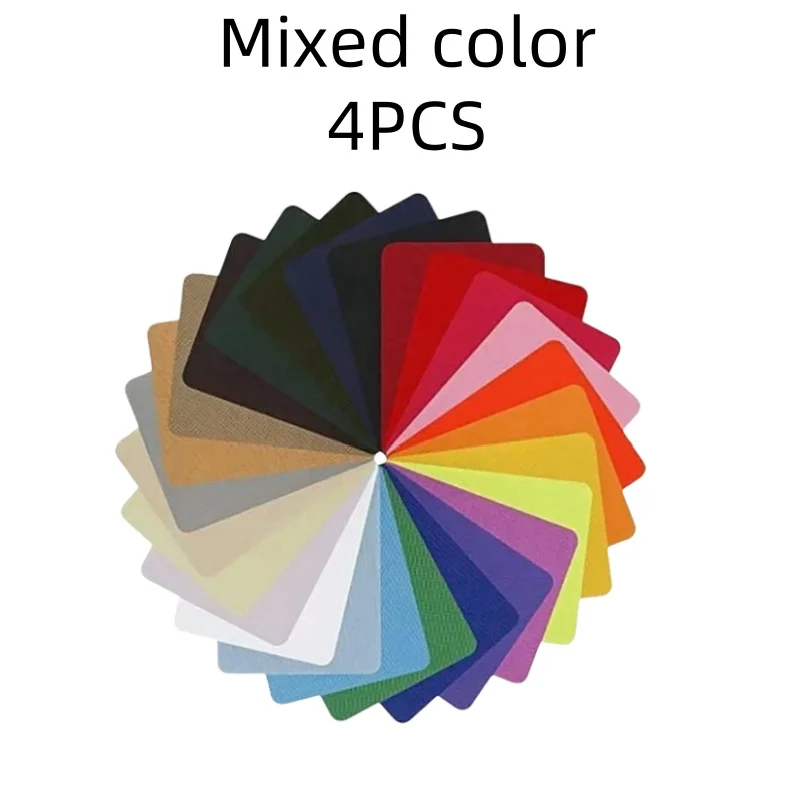 4 stuks opstrijkbare patches kledingreparatie veelkleurige stoffen patches opstrijkbare sterke lijm katoenen patch voor kleding Jean reparatie decor