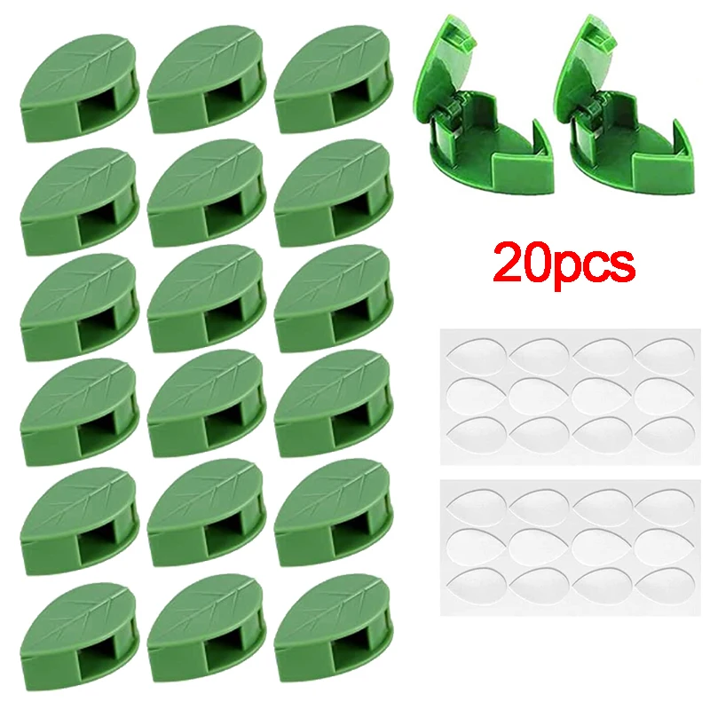 Clips muraux invisibles pour plantes grimpantes, 10 à 30 pièces, crochet auto-adhésif, Traction de vigne, décoration de jardin de maison: Marron