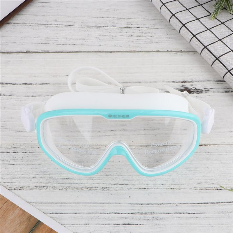 1Pc Kind Zwembril Anti-Fog Waterdicht Kids Bril Zwemmen Glazen Met Oordopje Voor Kinderen (Zwart)