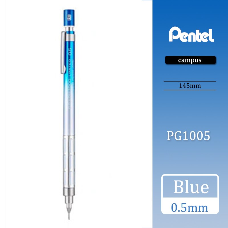 Japan Limited Pentel PG1005 Metalen Automatische Potlood Gradiëntkleur 0.5 Student Art Drawing Lage Center Zwaartekracht Schets: blue