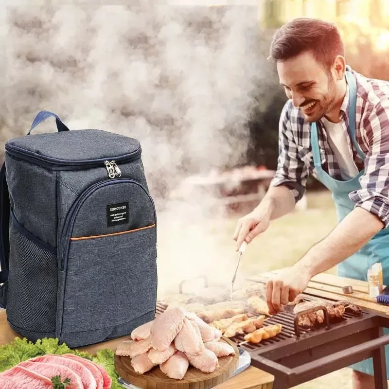 20L Thermal Backpack Waterproof Thickened Cooler Bag Large Insulated Outdoor Picnic Refrigerator Lunch Bag