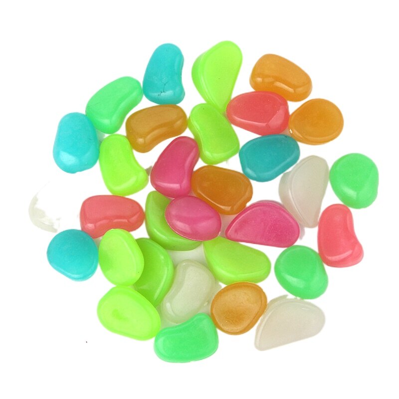 FANLUS 10/pcs Glow in the Dark Pebbles Glow Stones Rocks for Walkways Garden Path Patio Lawn Garden Yard Decor Luminous Stones