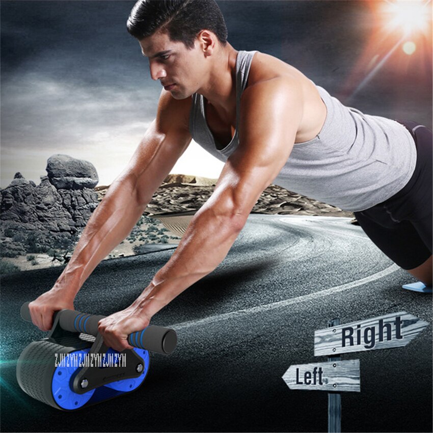 Rebound Power Roller Double Wheel Ab Coaster Low Noise Abdominal Muscle Wheel Home Gym Abdomen Trainer Indoor Fitness Equipment