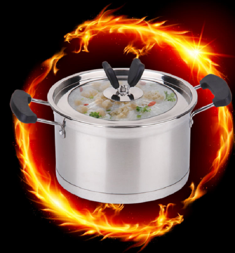 3 Litre Cookware Casserole Stainless steel Cooking Pot Soup Pot Cooker General Purpose Cooker Casserole