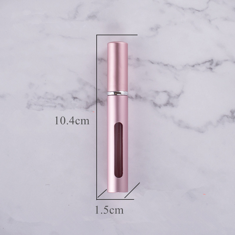 5ml Perfume Spray Bottle Portable Refillable Glass Bottles Empty Cosmetic Containers Travel Aluminum Perfume Atomizer
