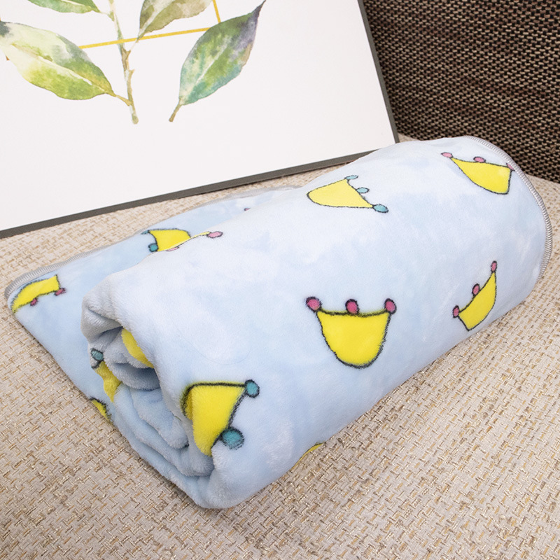 Manta de franela suave para perros, Sábana cálida y cómoda para invierno, estera de dibujos animados, manta para dormir para perros y gatos, suministros para mascotas: L / Marfíl