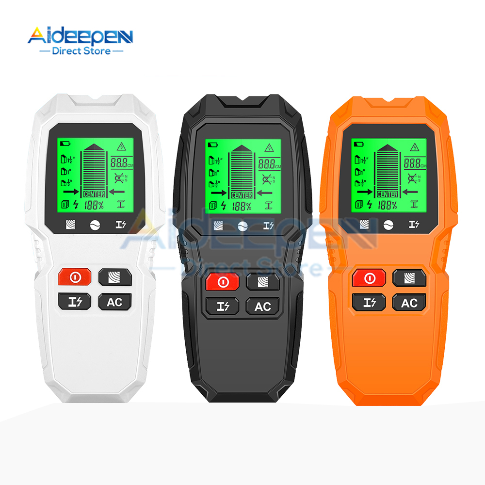 HW-QB6 Wall Stud Finder Sensor Wandscanner 5-in-1 LCD Elektronische detector Edge Center Houtstroom Metaal Live Draden Detectie