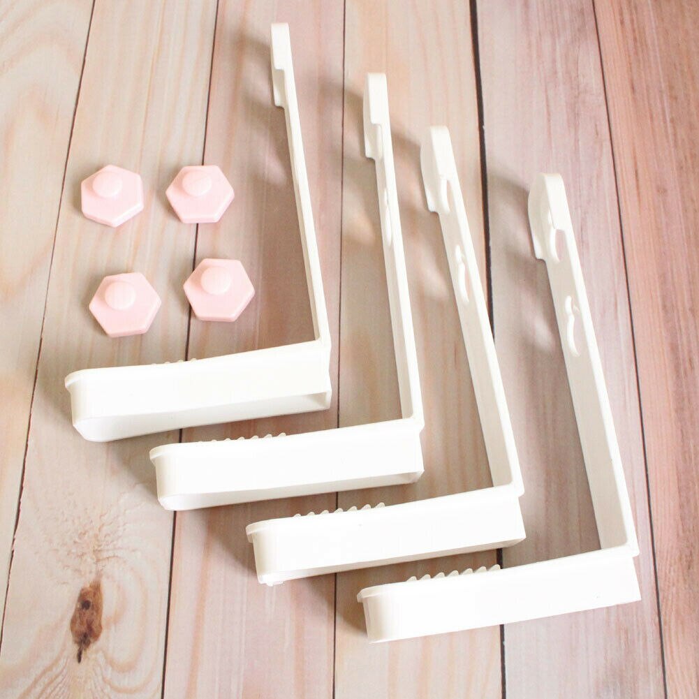 4 Stks/set Driehoek Fastener Grijpers Vel Clips Laken Matras Houder Bed Levert: Roze