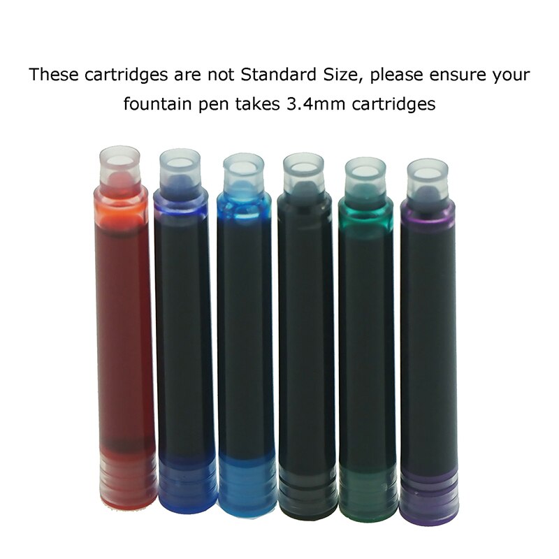 30 unidades de cartuchos de tinta Hongdian para pluma estilográfica negra/azul de 3,4mm de diámetro para bolígrafos HongDian Ink Pen / Wing Sung
