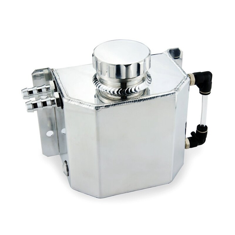 Universal- 1L Aluminium Auto Kühler Kühlmittel Erweiterung Legierung Panzer Mit Ablauf Stecker 1000 Ml