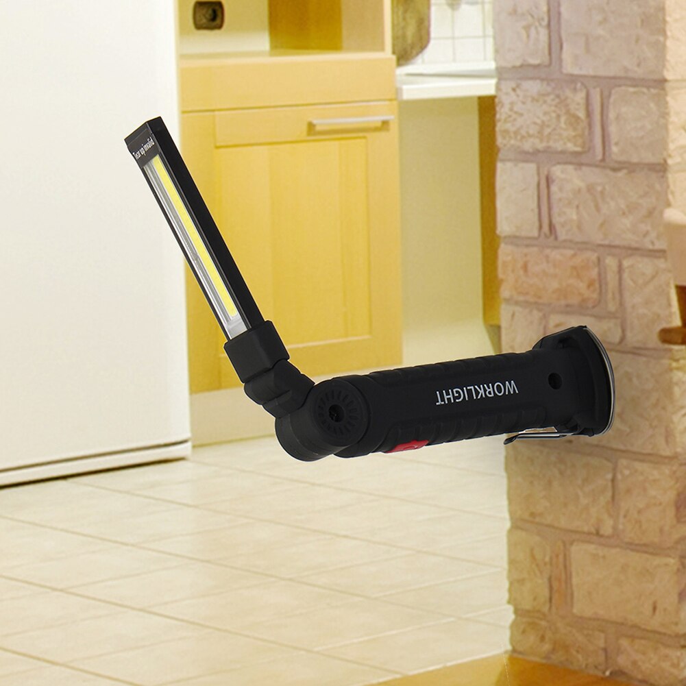 COB+LED Rechargeable Magnetic Torch Flexible Inspection Lamp Cordless Worklight