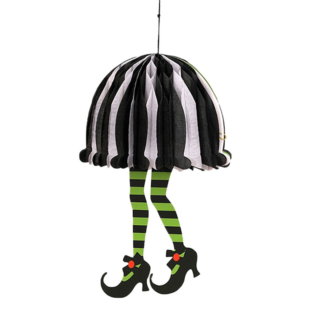 Halloween Hexe Beine Socken DIY Handwerk Hexen Stiefel Halloween Party Hängen Dekorationen Partei Liefert: Schwarz