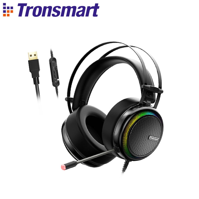 Tronsmart Glary Gaming Headset with 7.1 Virtual Surround Sound,50mm Audio Driver and Noise Cancelling Mic for several devices