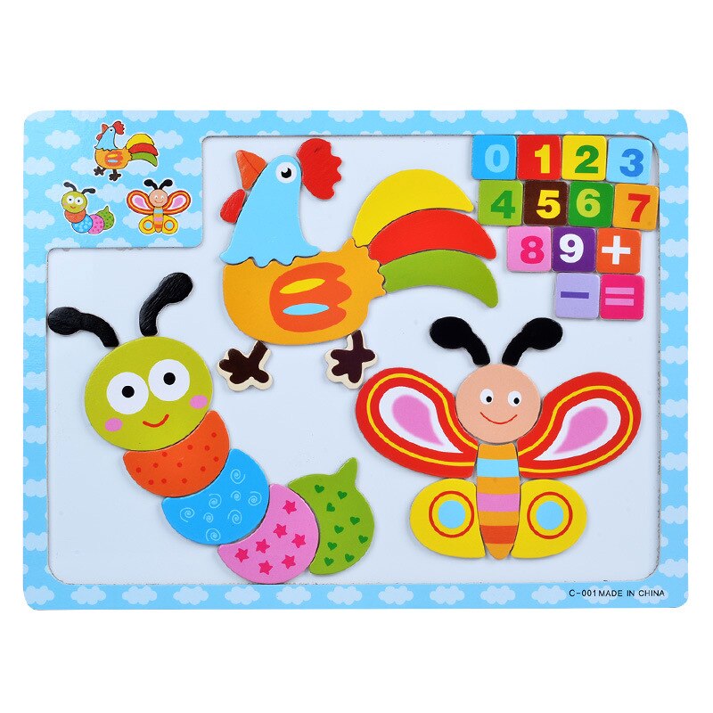 Giocattoli per bambini in legno per 3-7 anni giocattoli Puzzle magnetici 3D giocattoli educativi in legno per la prima infanzia: 2