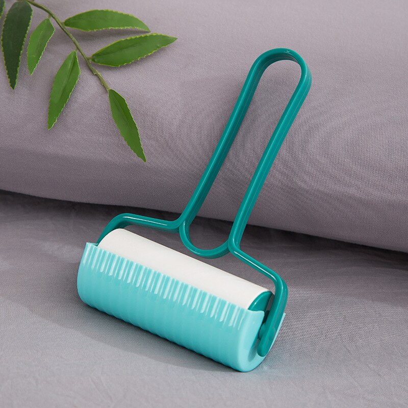 Lint Sticky Picker Cleaner Pet Hair Remover Dust Roller Cleaner Wasbare Roller Pet Hair Kleren Fluff Remover Lint Remover: blue with cap