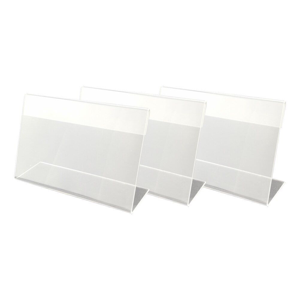 30Pcs 6x4cm Acrylic Shelf Label Holder Price Tags Premium Plastic Transparent Price Tag with Price Card