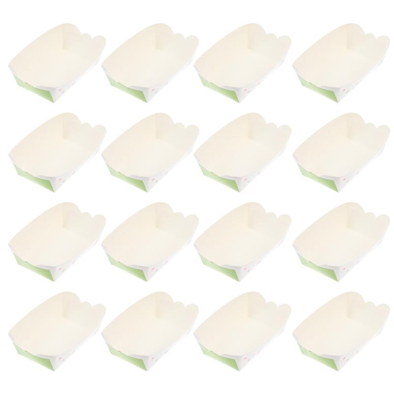 100Pcs Wegwerp Voedsel Dienblad Boot Vorm Papier Verpakking Box Snack Wikkelen Doos Gebakken Kip Dog Olie-proof Papier Dozen