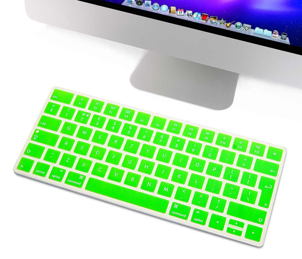 Hrh vedenpitävä eu/uk näppäimistösuojat silikonikuoret suojakalvo apple magicille mla 22b/ a eurooppalainen asettelu: Vihreä