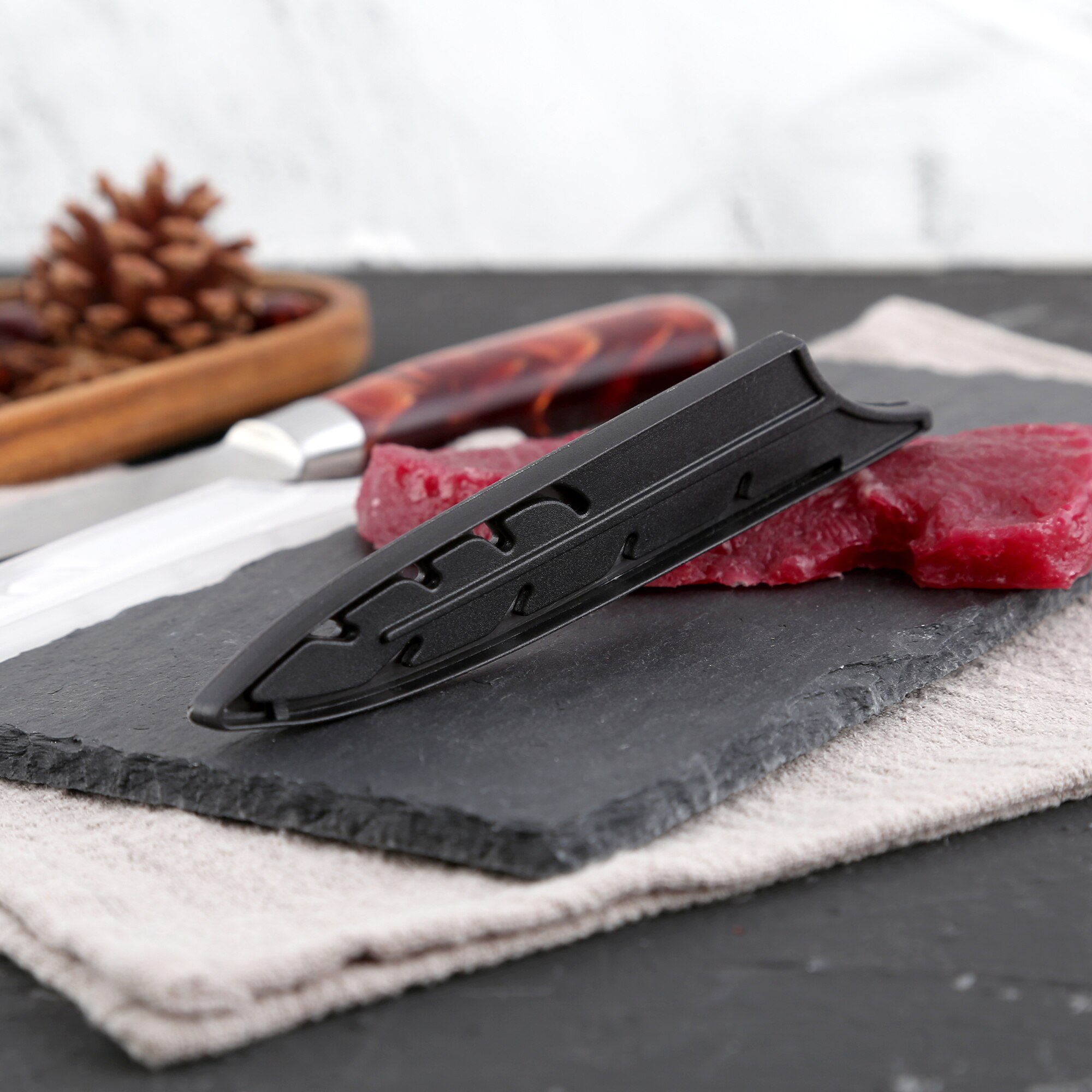 2 Pieces Utility Knife Blade Covers Plastic Knife Sheath Storage Case 5 Inch Utility Knife Ceramic Knives Edge Protective Case