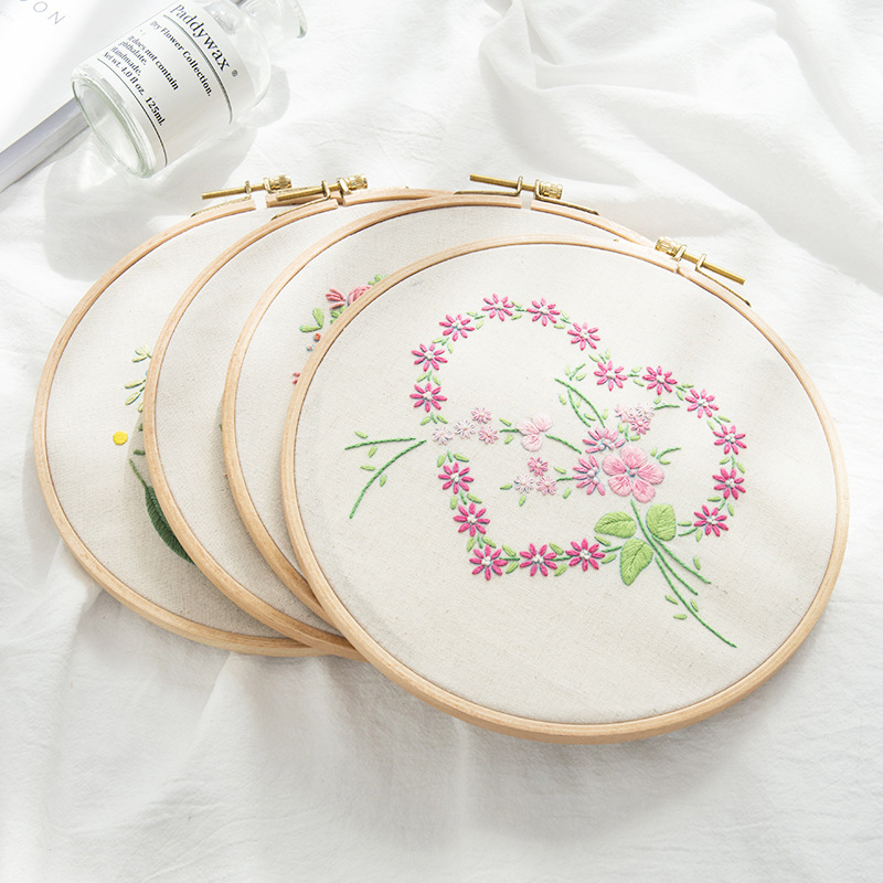 Plant Heart Handcraft Embroidery 3D DIY Embroidery Materials Package Beginners Embroidery Frame bordado Sewing Needlework Set