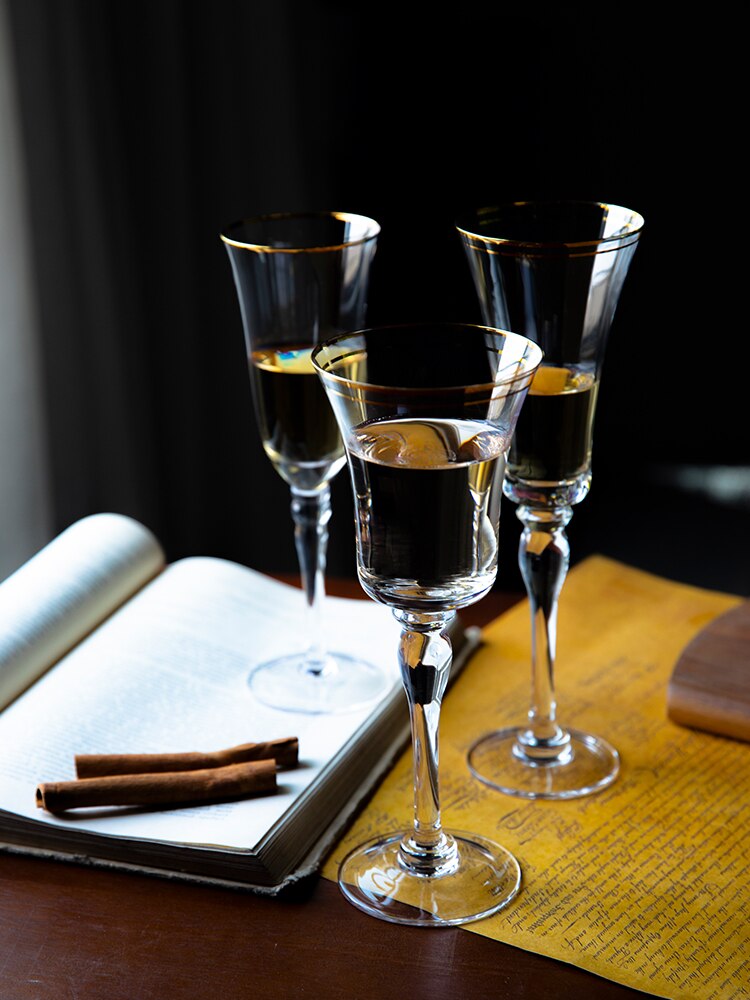 Bicchiere da vino in cristallo a bocca larga in vetro a forma di tulipano contralto bicchieri da vino dolce liquore Brandy Sherry tazza festa casa ristorante calice da bere