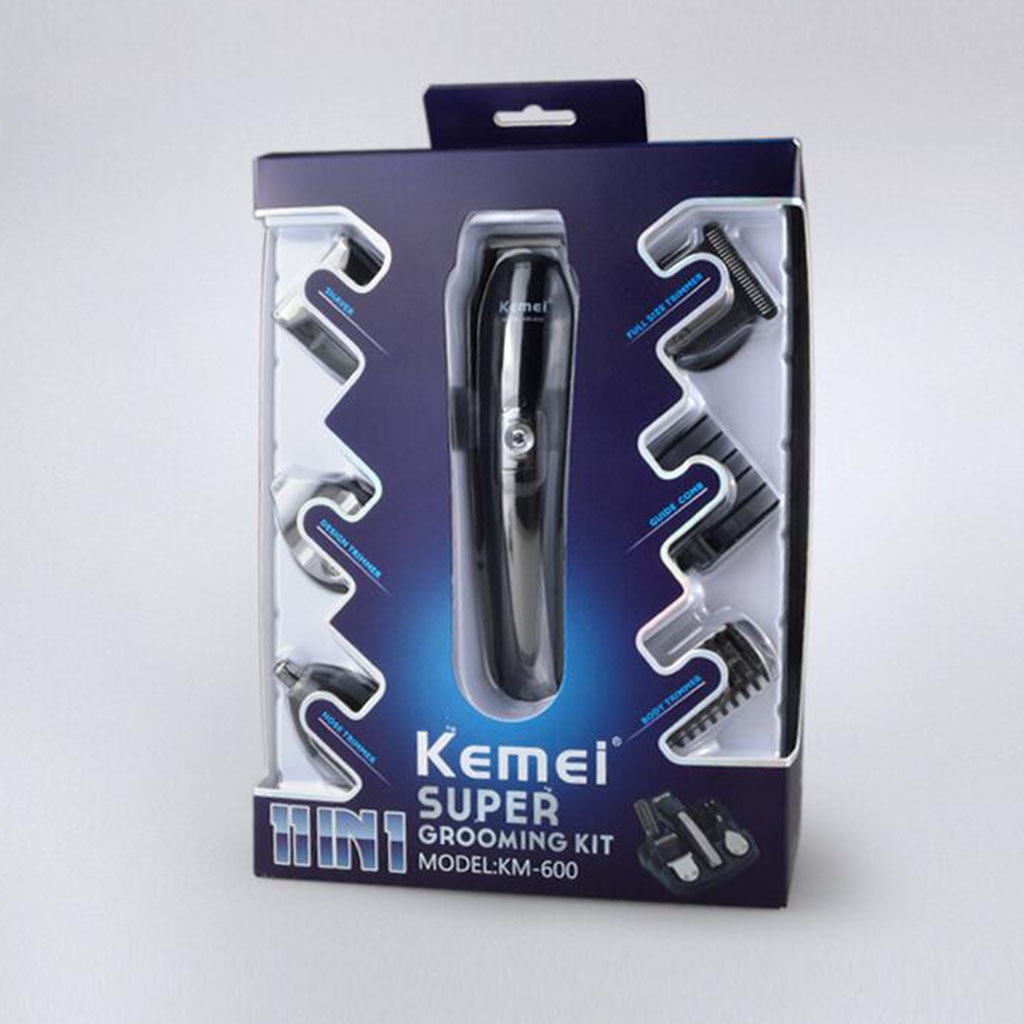 Kemei herren Elektrische Haar Haarschneidemaschine Professionelle 11 in 1 Wiederaufladbare Nase Trimmer Schneiden Pflege Maschine Rasiermesser für Männer KM 600