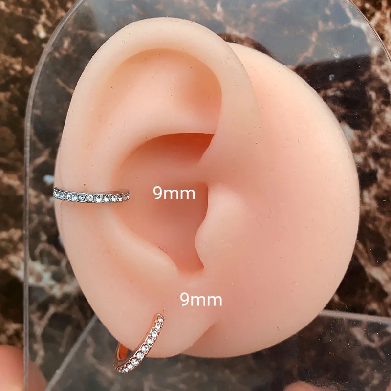 1 pieza 20G Zercon tabique nariz anillos aros para mujeres, pequeño Piercing nariz anillo cartílago Tragus hélice pendiente joyería Piercing