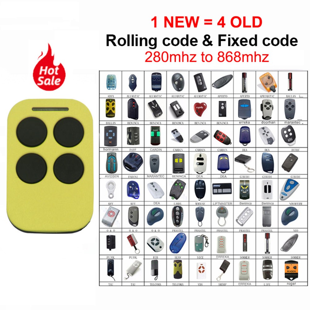 Multi-frequency Universal Garage Control Door Remote Controller 280-868mhz Gate Control 433mhz 315 390 Rfid Copier Duplicator