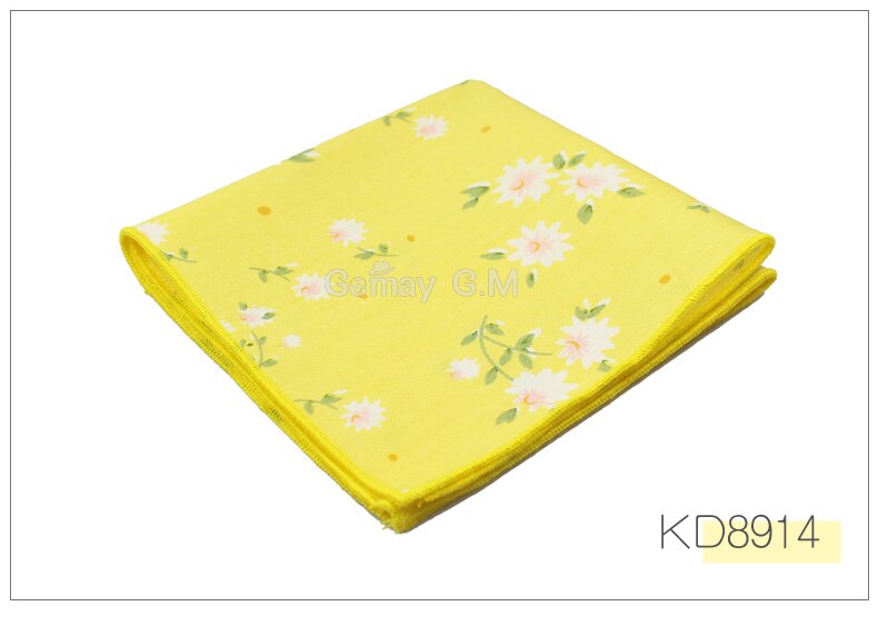 Merk casual heren katoenen zakdoeken geweven bloemenprint pochet heren bruiloft feest zakdoek zachte handdoeken zakdoek
