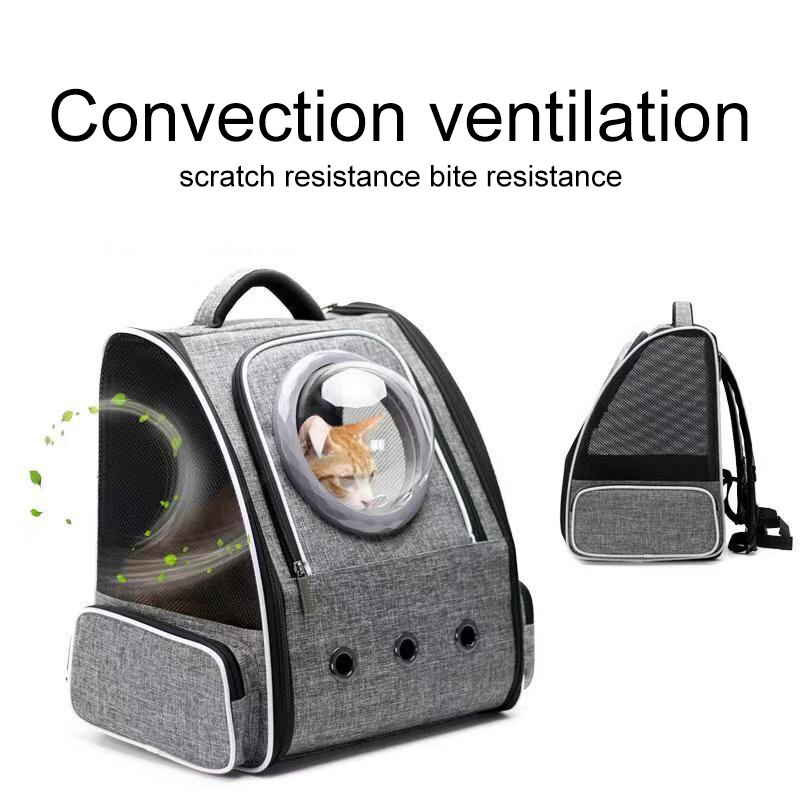 Mochila para gatos, bandolera doble de viaje transpirable, cápsula espacial, transporte para gatos, Bolso pequeño para mascotas, bolso de transporte para gatos