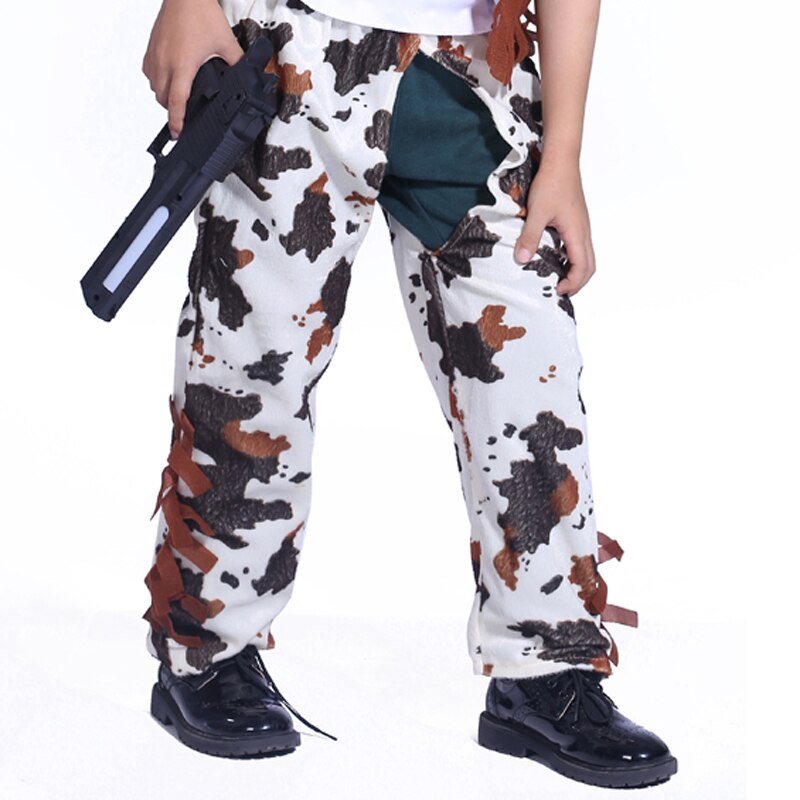 Disfraz de Halloween para niños, disfraz de vaquero para escenario, disfraz de Mascarada, traje de vaquero instalado para padres,