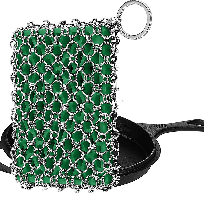 Clean Frying Pan Cleaner-Upgraded Chain Nail Scrub Care, Suitable for Habit Pot