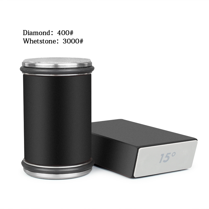 Rolling Knife Sharpener Magnetic Knife Holder Diamond Sharpening Stone Kit with 15 and 20 Degrees Angle Roller Kitchen Accessory: Blue