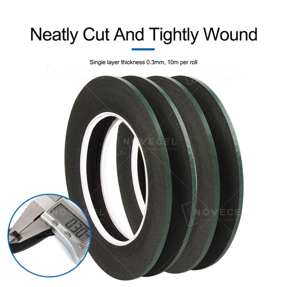 2MM 3MM 5MM Green Foam Double Sided Tape Edge Screen Frame Glue Strong Adhesive Sticker Mobile Phone Tablet Screen Repair
