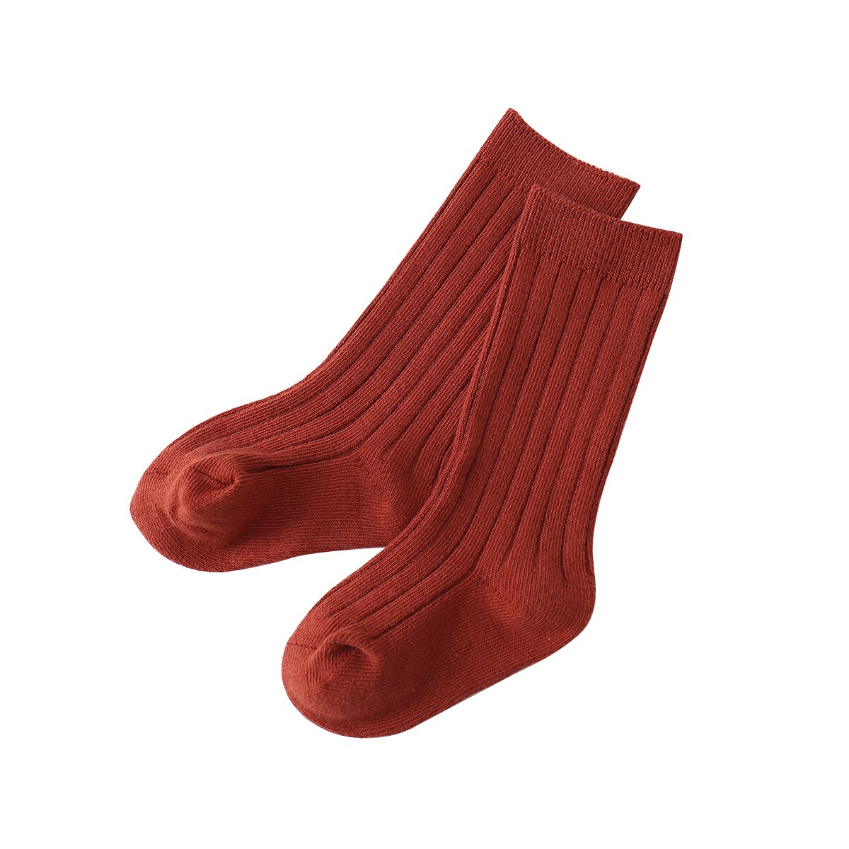 Baby Kids Meisjes Solid Gebreide Sokken Peuter Kinderen Jongens Meisjes Katoen Zachte Stretch Leuke Herfst Sokken Been Warmer 1-8Y: Rood / 1-3Y