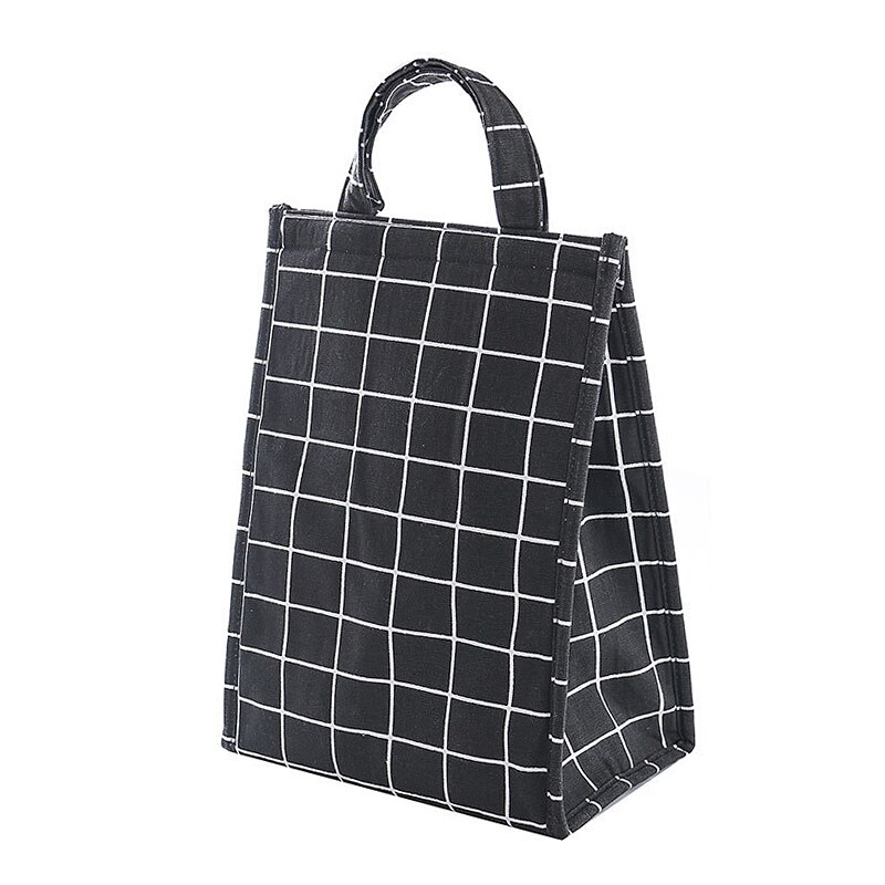 Voedsel Koeltas Waterdichte Draagbare Thermische Oxford Lunch Tas Voor Vrouwen Mannen Kids Grote Gestreepte Geïsoleerde Lunchbox Tas tote: E