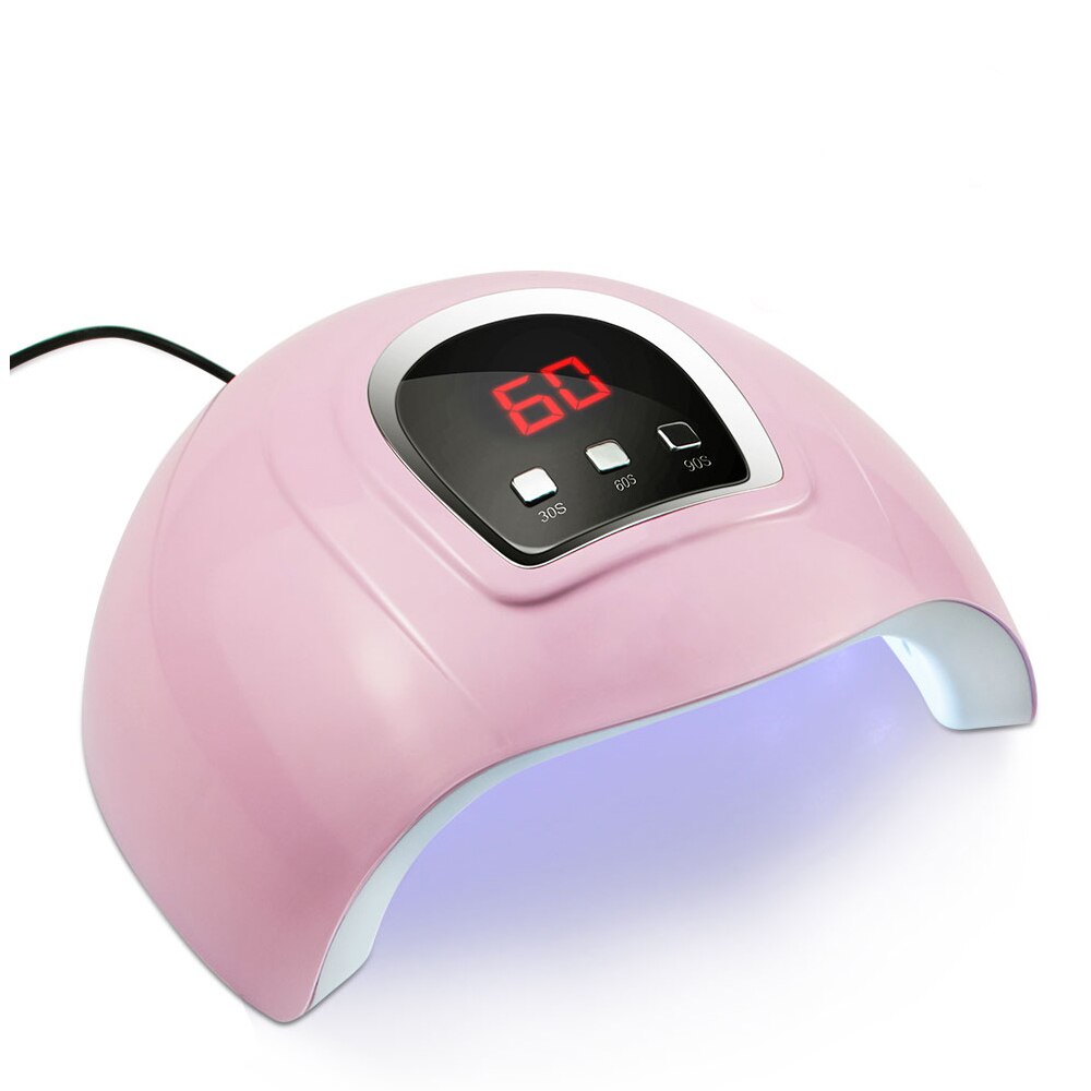 Lámpara UV LED para secado de uñas, lámpara para manicura, esmalte de uñas en Gel, 72/54/48/40/36W, lámpara LCD para dos manos: 36W-SUNX4