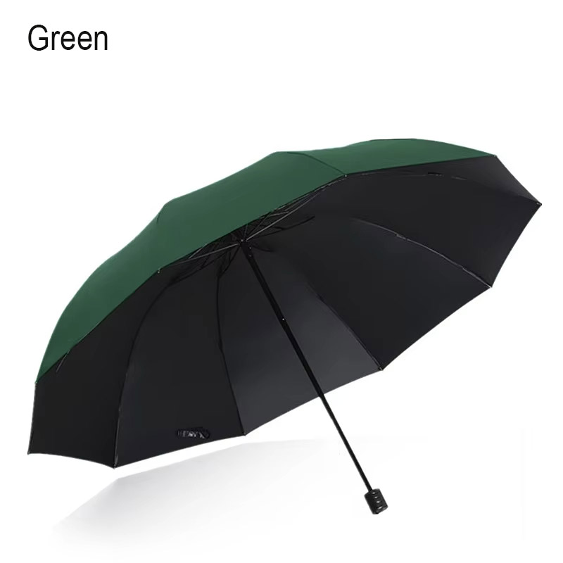 130 cm/51,18 Zoll Zehn-Knochen-Regenschirm, wasserdicht, winddicht, manuell, große Regenschirme, verstärkter UV-Schutz: YELLOW
