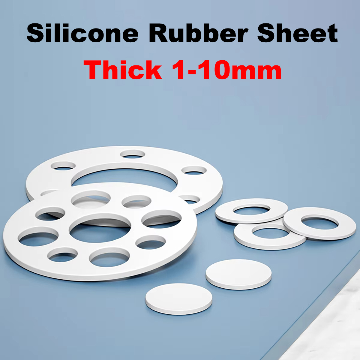 Silicone Rubber Sheet 100x100 200x200 250x250 300x300 500x500 500x1000mm White Plate Mat Vacuum Rubber Sheet