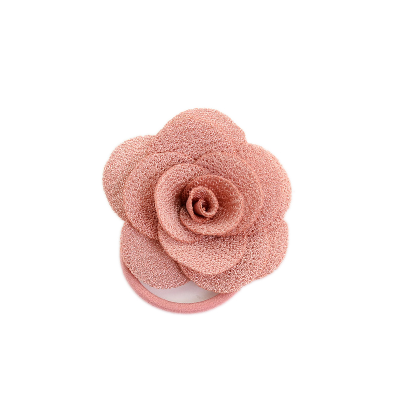 Women Big Rose Flower Elastic Hair Ring Girls Hair Bands Elastic Hair Rubber Bands Hair Accessories For Baby Girl Bebe: 06