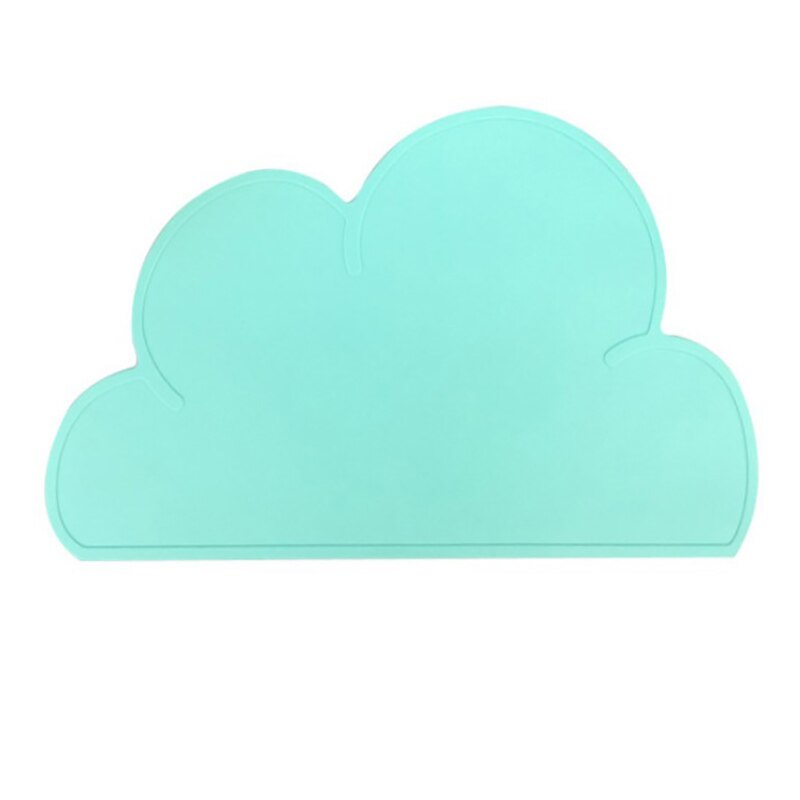 1Pc Cute Cloud Shape Placemat Kids Plate Mat Food Grade Silicone Table Pad Waterproof Pink/Blue Color