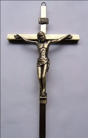 Jesus kirsite krucifiks vedhæng katolsk hellig christian emmanuel christ jesu cross iesus figurer rod lam af gud omkring 22*11cm
