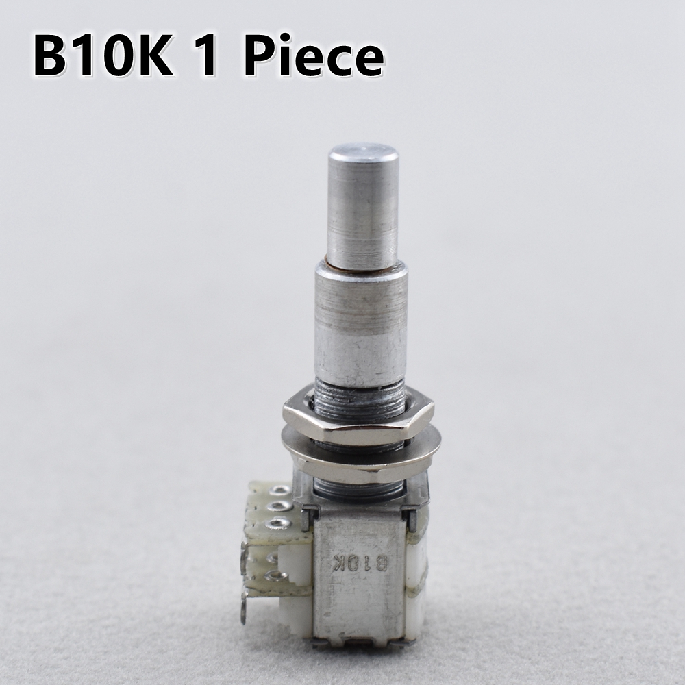 Potenziometro concentrico doppio impilato per chitarra basso da 1 pezzo (pentola) con accessori per chitarra con fermo centrale: giallo