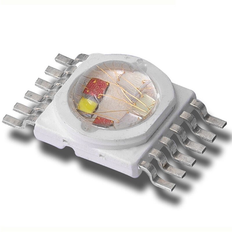 10 Pcs 12pin Rgb + W + Y + V,8W Led Lamp Emitter Diodes Voor Podium Verlichting High Power Led 45mil Epistar Led Chip