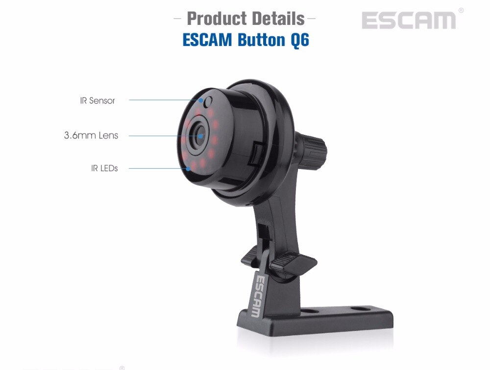 ESCAM 720 P Draadloze WIFI Babyfoon IR Nachtzicht Twee Weg Intercom