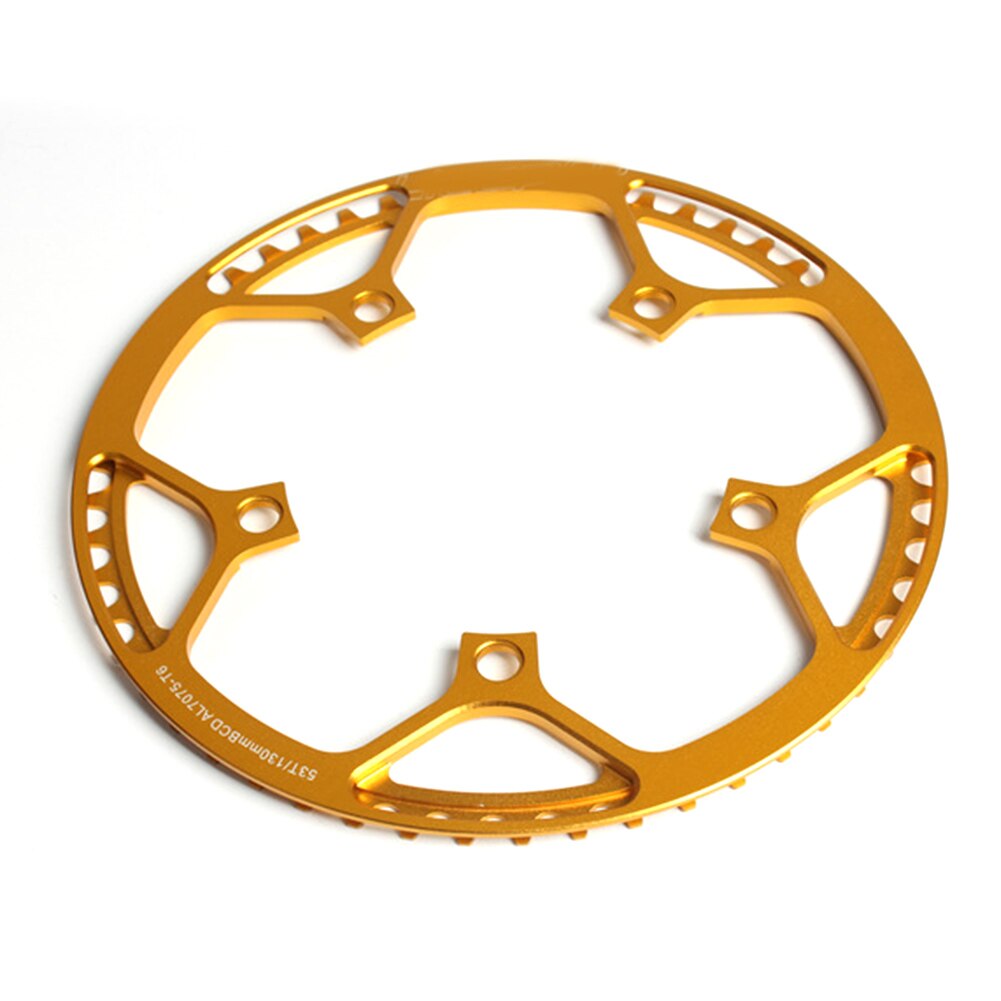 Folding Bike Narrow Wide Chainring 130 BCD Round Shape Single Chain Ring Speed 45T 47T 53T 56T 58T DO2: Gold 56T