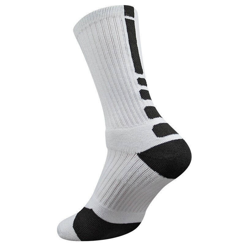 Männer Socken draussen Sport Socken Radfahren Socken Fahrrad Schuhe Für Rennrad Socken Lauf Basketball Socken EU 39-45: QJFH002-Weiß