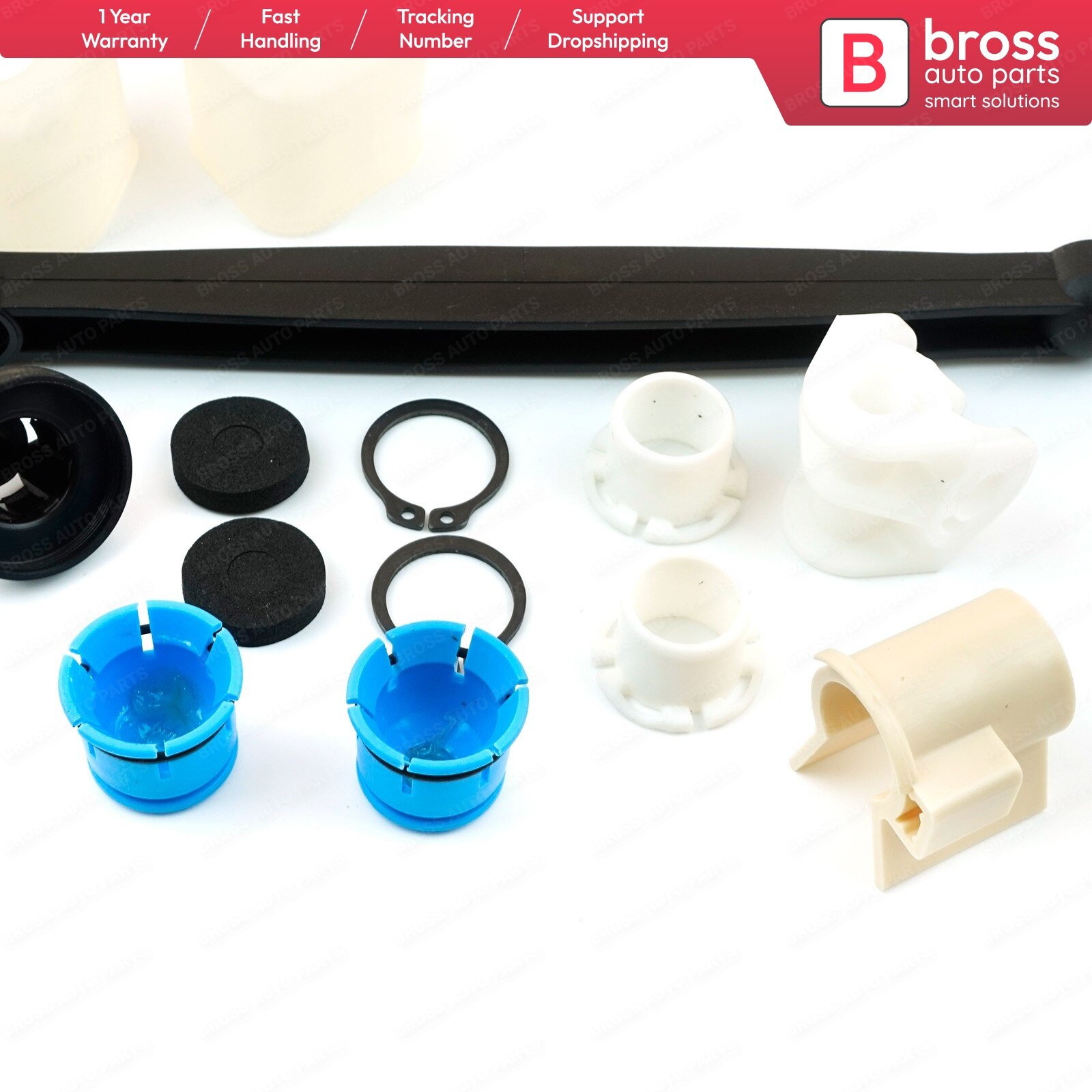 Bross Auto Parts BSP24 Gear Linkage Selector Bush Repair Kit 93183155 for Vauxhall Opel Corsa C Combo Meriva Tigra Fast Shipment