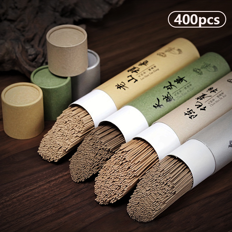 400 Uds. Palos de sándalo Natural, palitos de incienso para el hogar, ceremonia de bendición, oración, incienso de Buda, ajenjo, sándalo, madera de agar